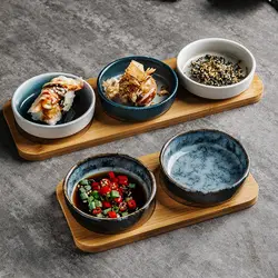 3.5-inch Japanese Ceramic Small Round Plate Restaurant Creative Soy Sauce Dish Seasoning Dipping Dishes Fruit Cold Dishes Bowls