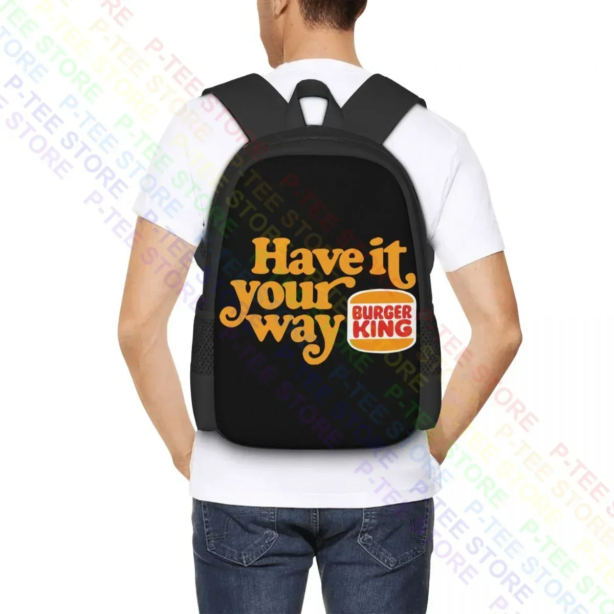 Burger King Logo Have It Your Way Hamburger Fast Food G500 Ultra CoBackpack Large Capacity Hot Personalised