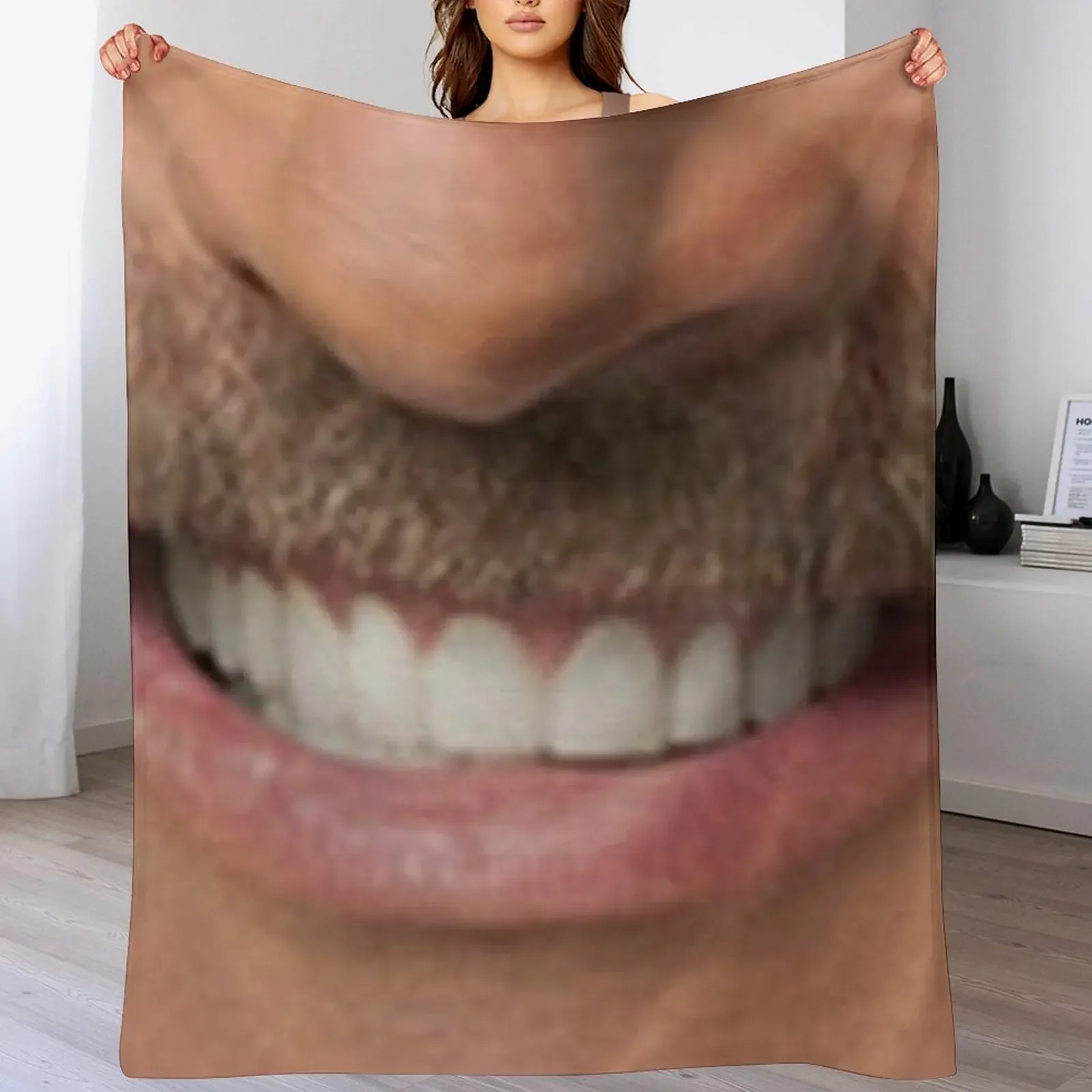 

Dr. Phil's Magnificent 'Stache Throw Blanket Beach Warm valentine gift ideas For Decorative Sofa Blankets