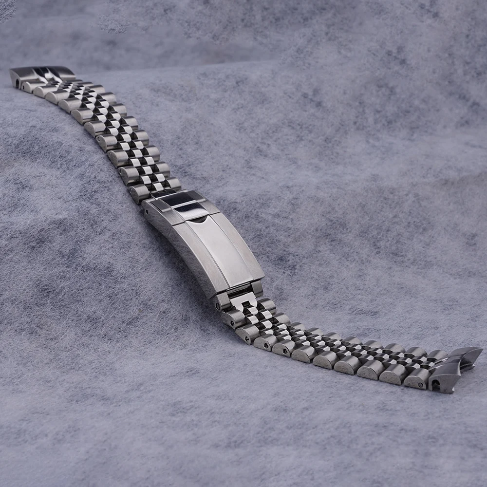 20mm Watch Band For Seiko 5 Sports SRPG27 SRPG29 SRPG31 SRPG35 37 39 SRPG41 42 Jubilee Solid CurvedEnd 316 Stainless Steel Strap
