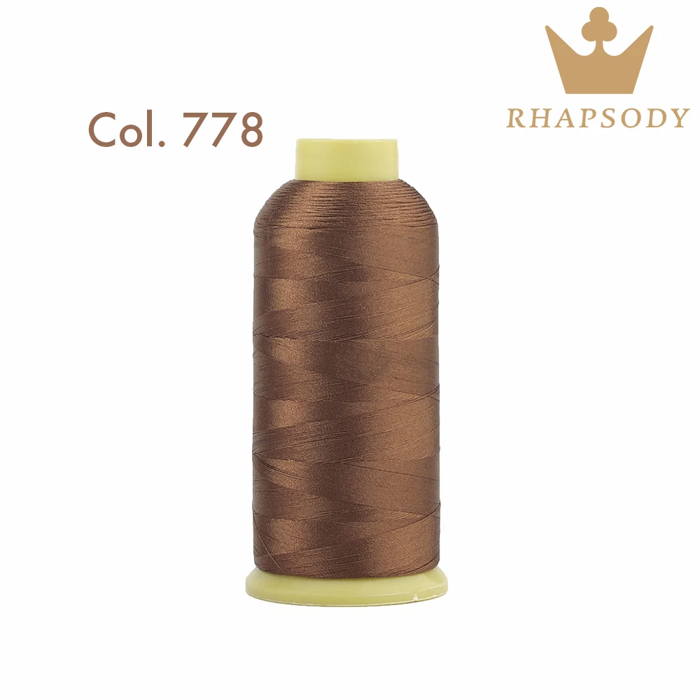 Rhapsody 120D2 5000m 40WT Polyester Embroidery Thread For Brother Singer Janome Babylock Embroidery Machine Home Sewing 200Color