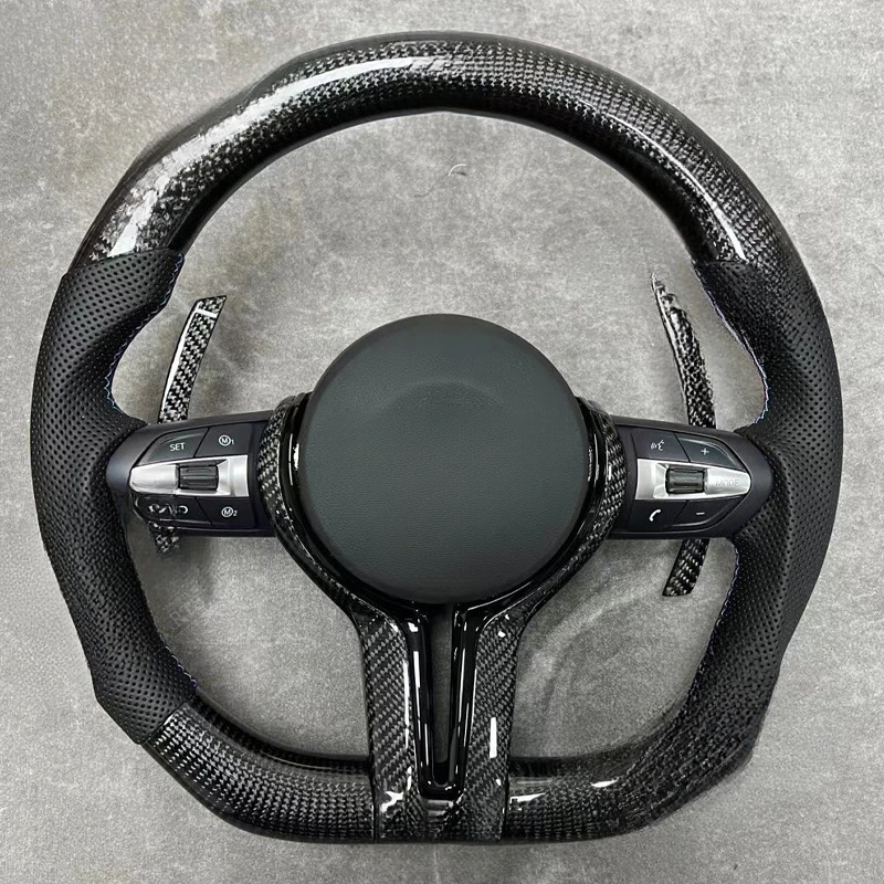 For BMW M Series F Chassis 3 Series 5 Series X3 X5 M3 M6 Modified Carbon Fiber Steering Wheel With Decorative Cover