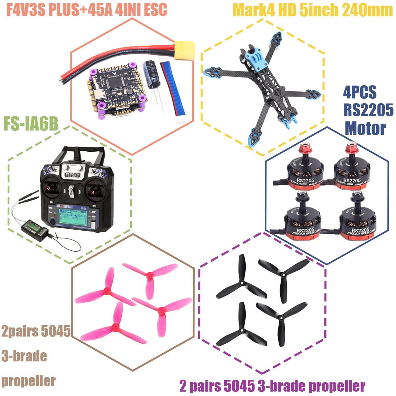 

Happy F4V3S PLUS MARK4-HD Mark 4 HD 5 дюймов 240 мм F4 V3 V3S FC Контроллер полета RC Дрон FPV Гоночный Квадрокоптер Betaflight INAV