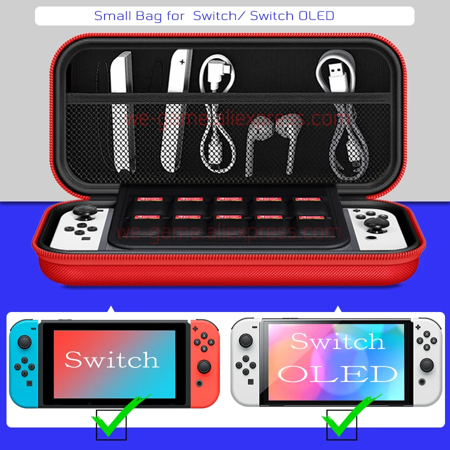 Akcesoria do konsoli do gier Futerał podróżny do Nintendo Switch OLED NS SwitchOLED Pokrowiec do przechowywania Torba na ramię Pudełko na karty do gry — zdjęcie produktu 6