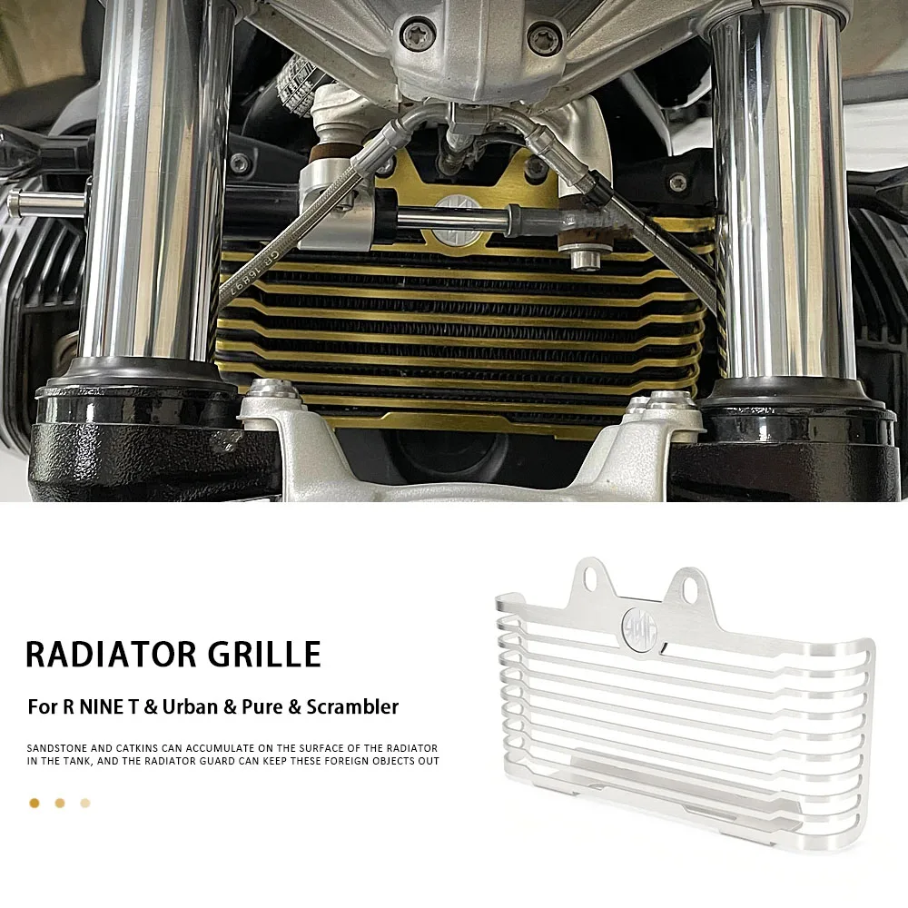 

Aluminum For BMW RNINET RnineT Urban R NINE T Pure Radiator Grille Guard Protector Cover Motorcycle R nineT Scrambler R9T