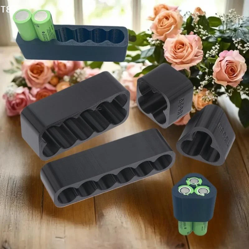 1/4Pcs 18650 Lithium Battery Fixed Bracket Six Batteries Packs ABS Plastic Fixture Fast Spot Welding Single Row Holder