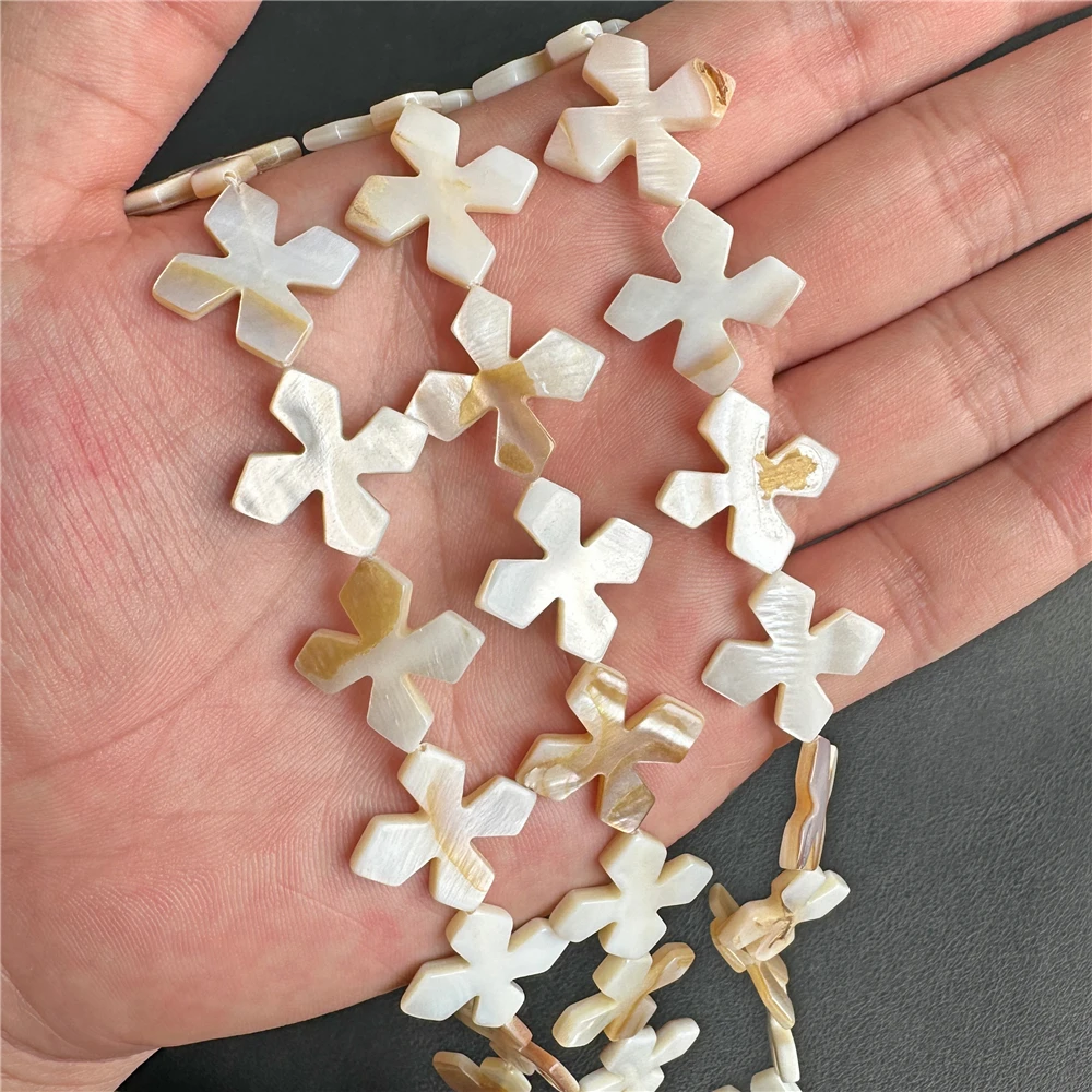 Natural Mother of Pearl Shell Punch Loose White Beads for Jewelry Making DIY Bracelet Necklace Earrings Accessories