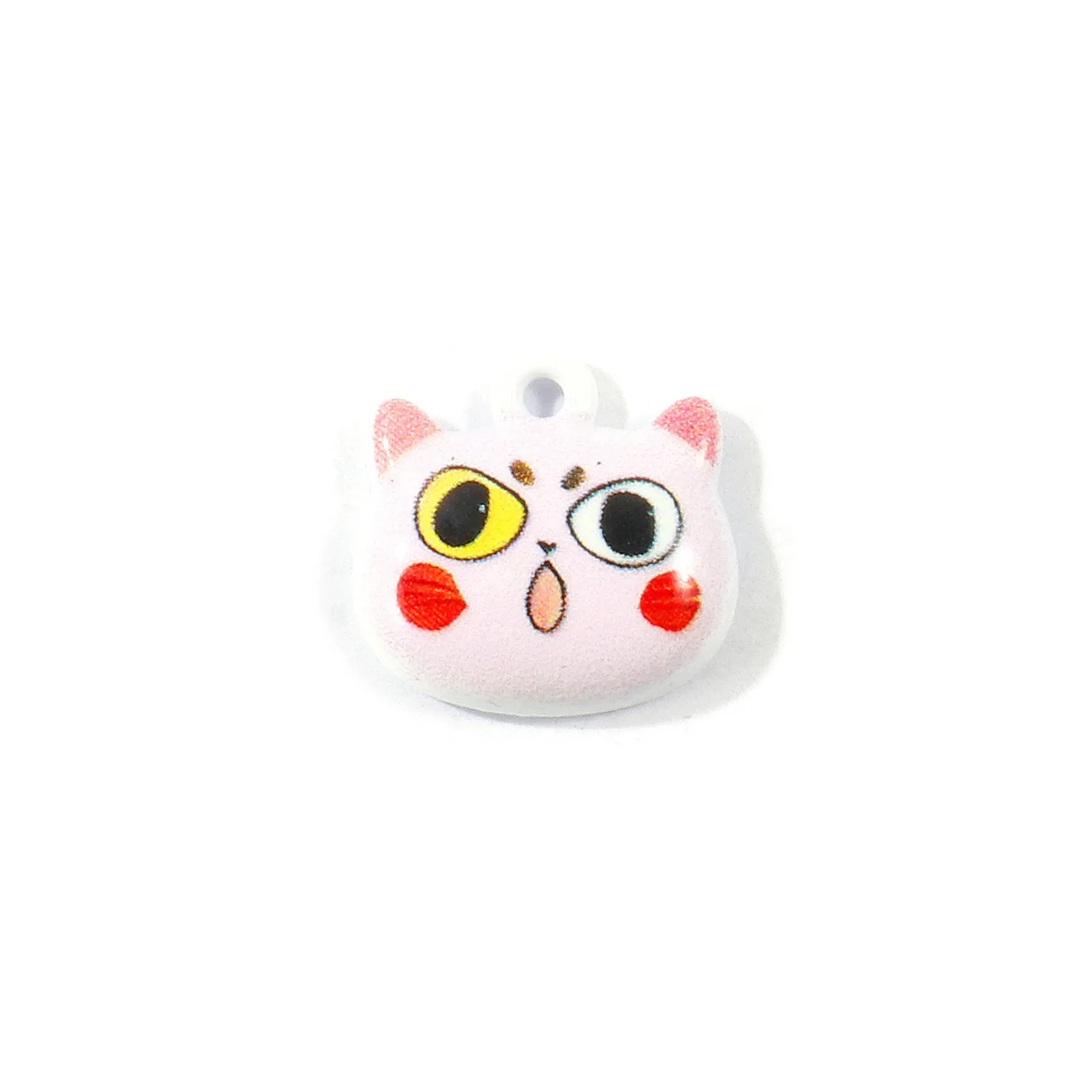 10 Stück Mehrfarbige Cartoon-Katzen-Tier-Motiv-Anhänger aus Zinklegierung für Frauen, DIY-Halsketten, Armbänder, Schmuckzubehör, 13x13mm – Detail 5