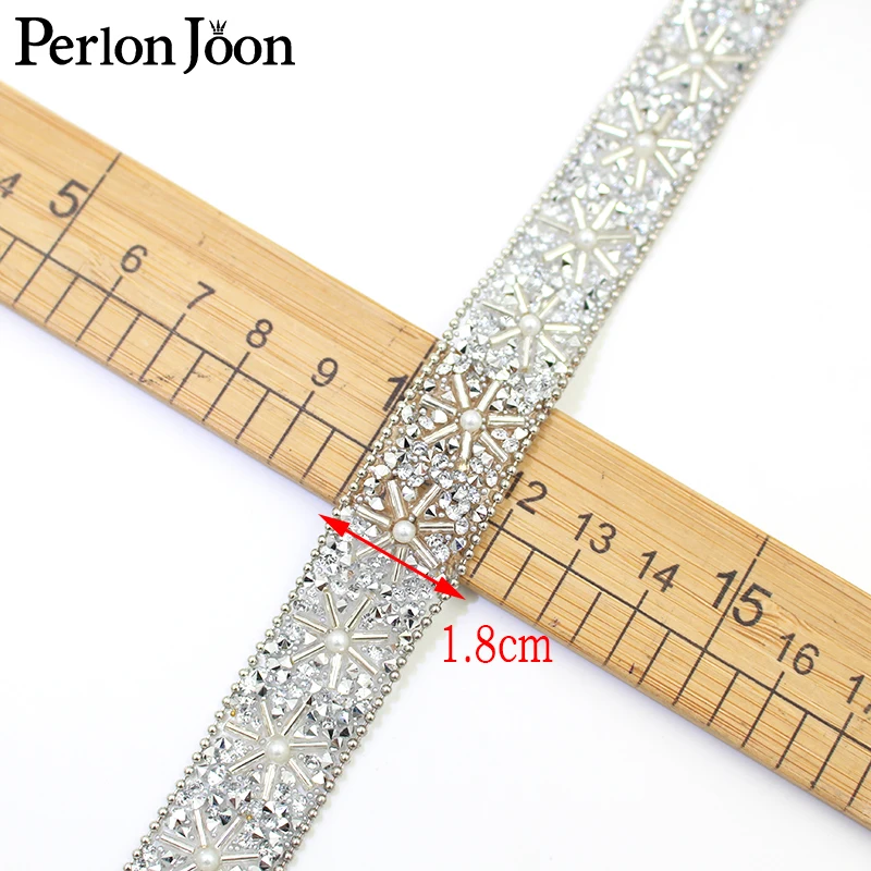 1 yard silver rhinestone trim tape hot fix craft crystal decorative webbing Iron on clothing bags shoes TR161