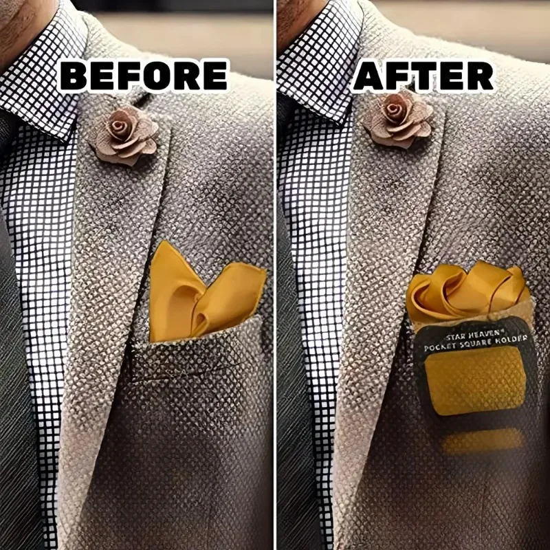 

Men Pocket Square Holder Handkerchief Storage Keeper Case Portable Neck Scarf Cufflinks Organizer Male Suit Dress Accessories