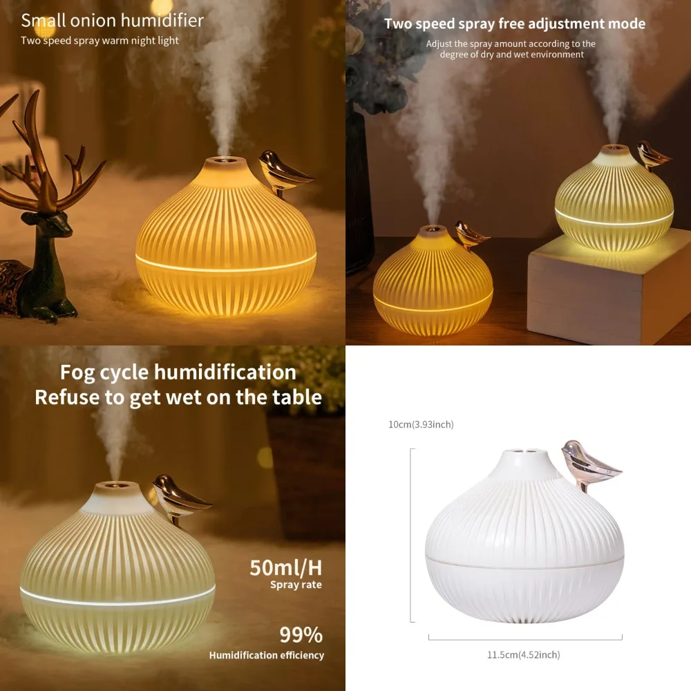 

rtable USB Night Light Aromatherapy Essential Oil Diffuser: Compact, Convenient Hydration Mist Air Humidifier for Office Bedroom