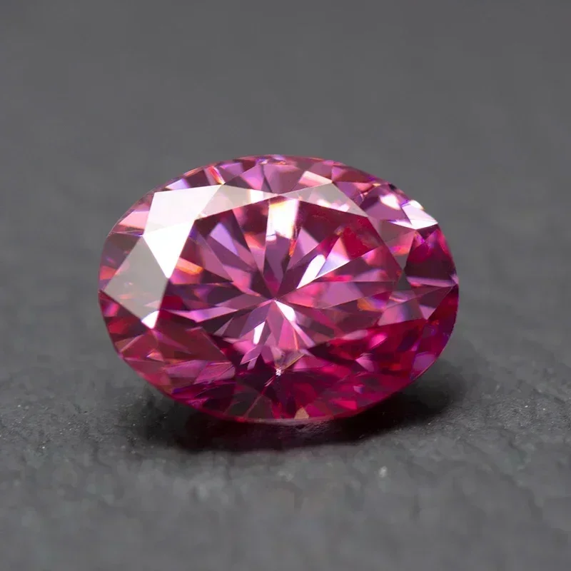 Moissanite ovaal geslepen roze kleur VVS1 met GRA-certificaat voor bedels kralen DIY sieraden maken ketting hangers belangrijkste materialen