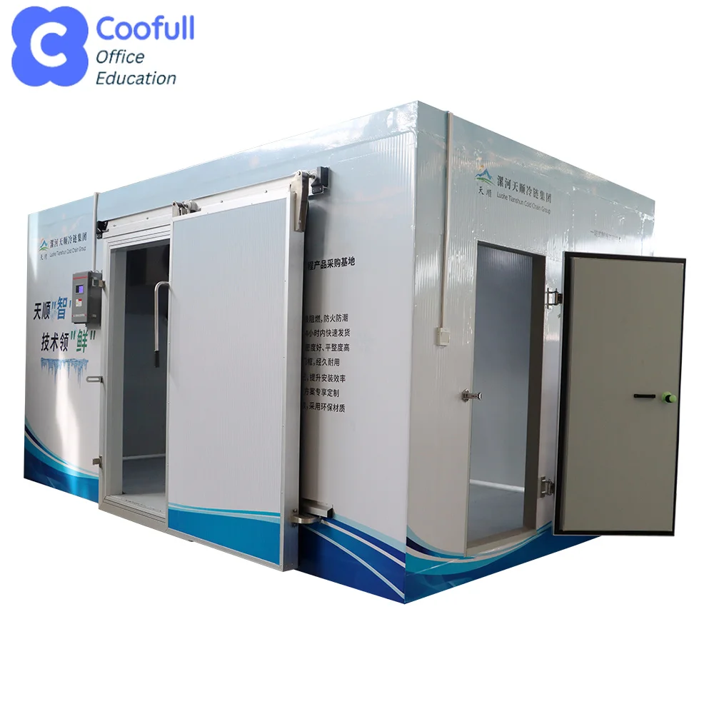 COOFULL Modular Sandwich Cleanroom Wall Panel Clean Room Cold Storage Room with Air Cooler Refrigeration Unit