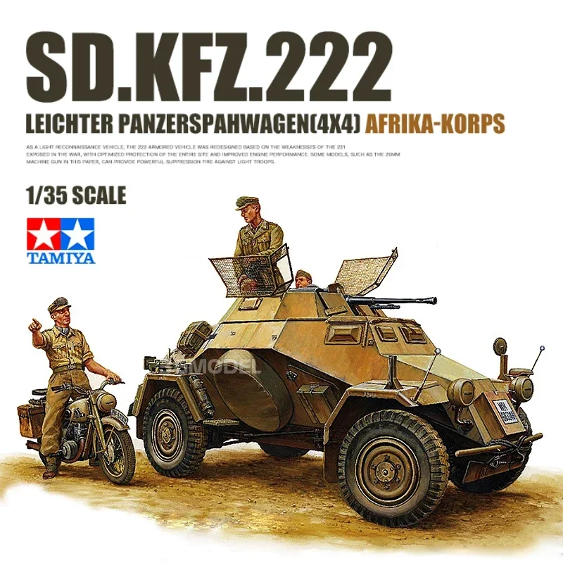 

Комплект модели танка TAMIYA 35286, немецкий колесный бронеавтомобиль Sd.kfz.222, 1/35