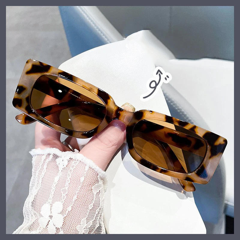 Vintage quadratische Sonnenbrille für Damen und Herren, rechteckige Sonnenbrille, ovale Sonnenbrille für Damen und Herren