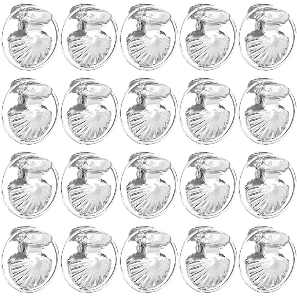 

50pcs Metal Drapery Clips Shell Shape Curtain Accessories Easy Slide Move Home Decor Window Door Shower