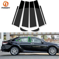 8Pcs/set for Toyota Camry 2018 2019 2020 -2024 Window Pillar Post Door Trims Cover Stickers Accessories قطع كامري 2018 اكتسورات