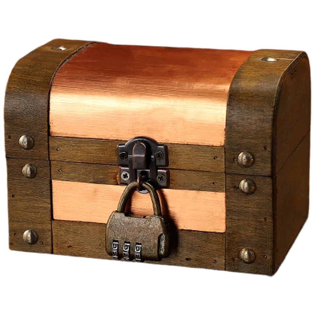 

Retro Wooden Storage Box With Lo Password Home Old Sle Jewelry Box Photoaphy Props Display Large Size Storage Box