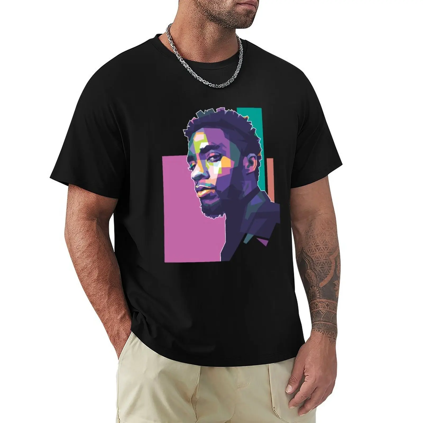 

Chadwick Boseman WPAP T-Shirt Fashion Pattern Printed Tee Shirt