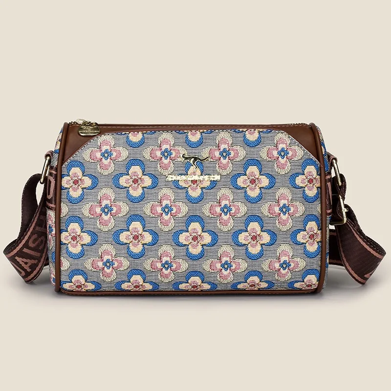 

Stylish Floral Print Crossbody Bag for Women Bohemian Pattern Shoulder Purse Women's Fashion Pillow Bag with Wide Shoulder Strap