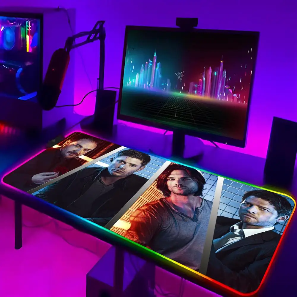 

Сверхъестественный игровой коврик для мыши Rgb, перламутровый коврик для мыши, клавиатура с подсветкой для геймеров, размер Xxl, коврик для ноутбука, настольные коврики, Настольный коврик