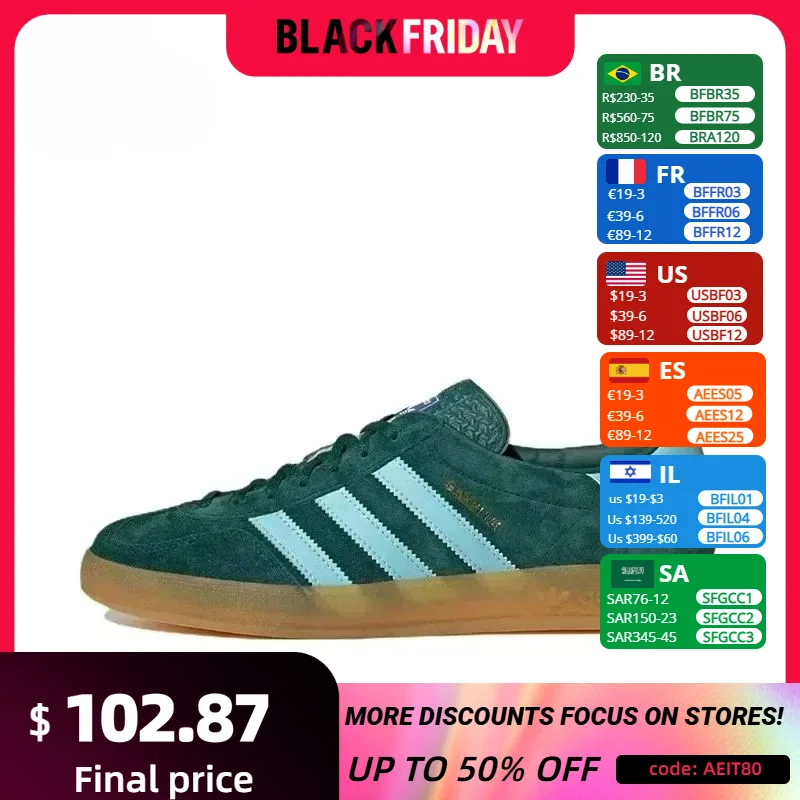 Adidas Samba Wales Bonner Silver German Training Gazelle Shoes Retro Versatile Sports and Casual Board Shoes Sneakers Green