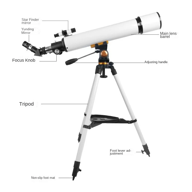 70070 Astronomical Telescope Adults Astronomy 70mm Aperture 700mm Refractor Fully Multi-Coated Optics with Mount Tripod Bag
