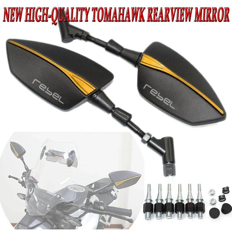 

For Rebel 500 Rebel 300 Rebel 1100 CMX500 300 1100 CM300 Motorcycles, Motorcycle rearview mirrors, Side mirrors, Universal