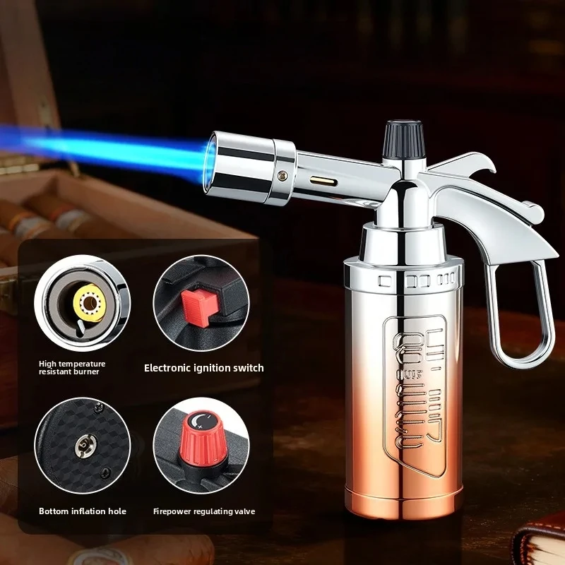 

New Spray 1300 ° Welding Gun Igniter Windproof Butane Gas Inflatable Outdoor Survival Barbecue Moxibustion Kitchen Lighter