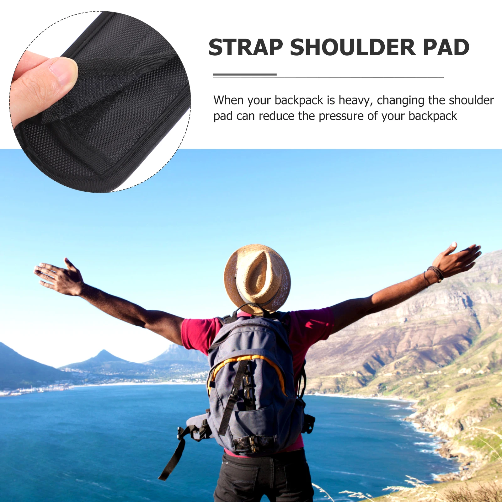 

Shoulder Strap Pad Cushion Replacement For Backpack Guitar Camera Bag Laptop Detachable Comfortable Pressure Relief