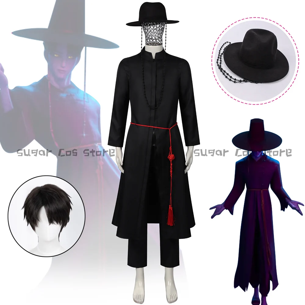 

Anime Movie Demon Hunter Saja Boy Jinu Cosplay Costume Wig Kpop Group Singing Korea Style Man Suit Hat Halloween Party Women Men