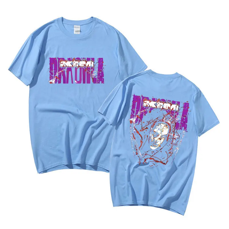 Awesome Kim Dracula Double Sided Print Tshirt Men Women Vintage Rock Casual Short Sleeve T-shirt Man Hip Hop Oversized T Shirt