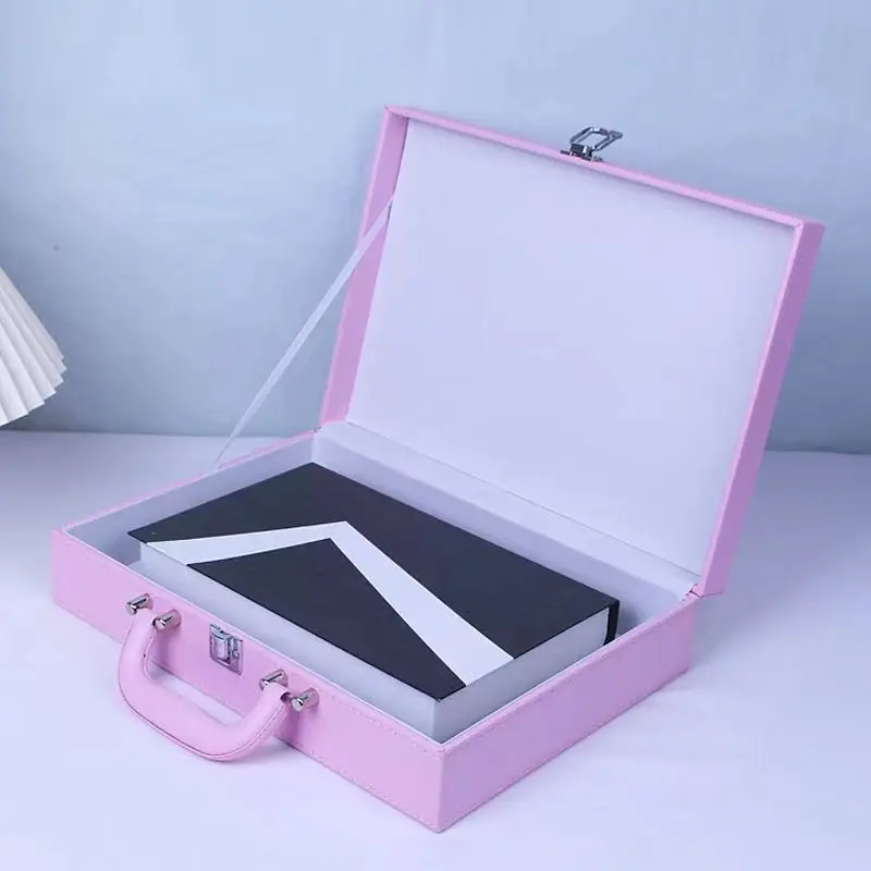 Murder Mystery Game Packaging Box Gift Suitcase Archive Policy Board Game File Storage Leather Briefcase Fun Box