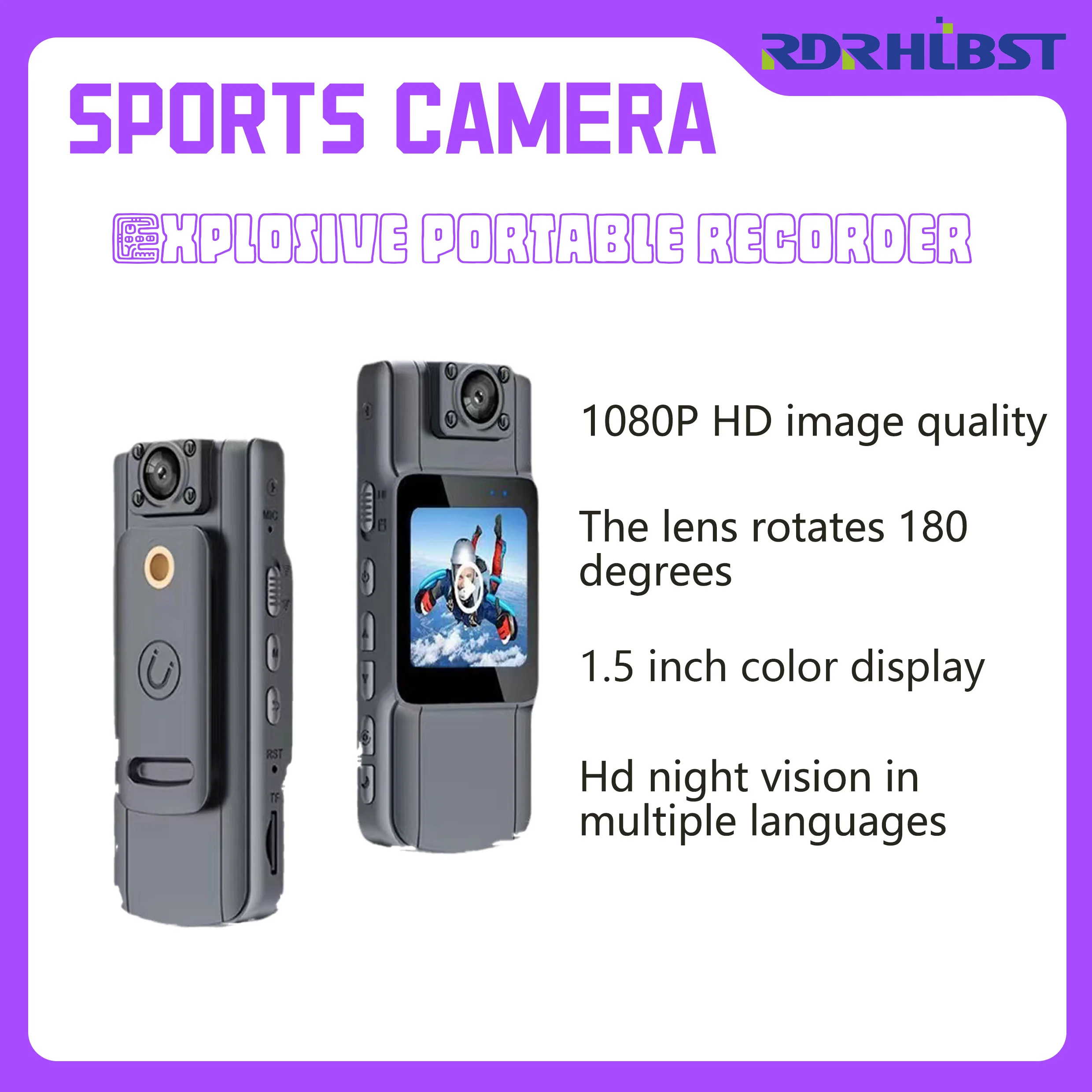 

HD Action Camera Police Law Enforcement Small Camera Micro Body Camcorder 1080P Infrared Night Vision Wifi Hotspot Sports Camera