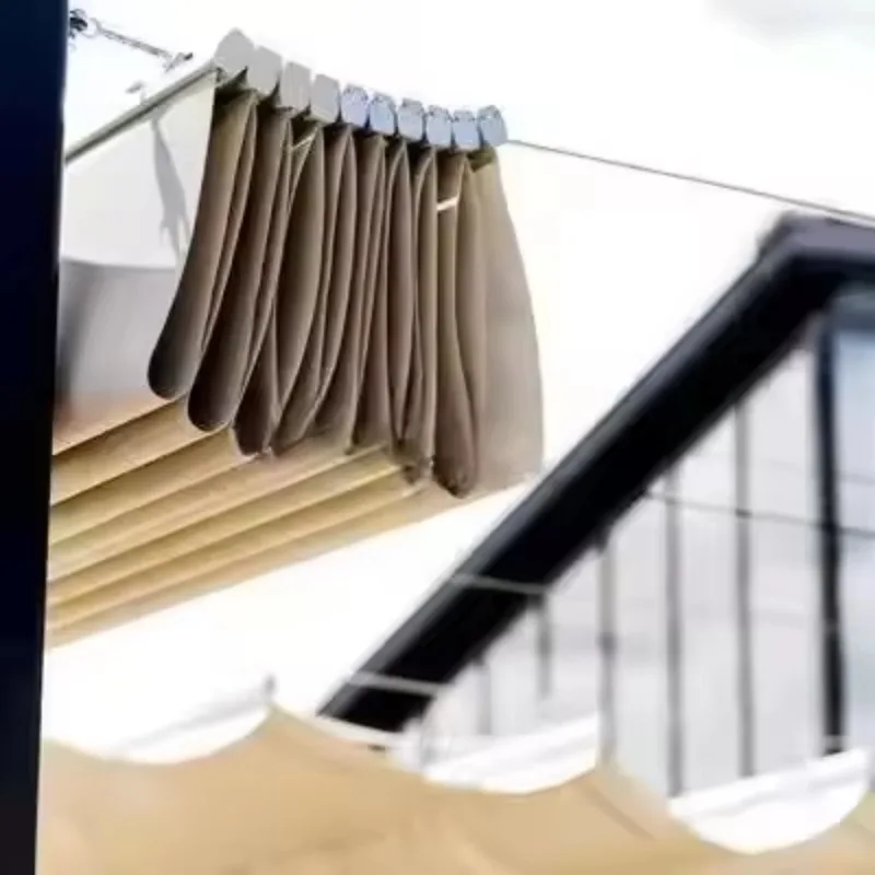 

1*5m Wave Sun Shade Sail Summer UV Resistant Shading Net Garden Pergola Sun Shelter Outdoor Awning with Installation Kit