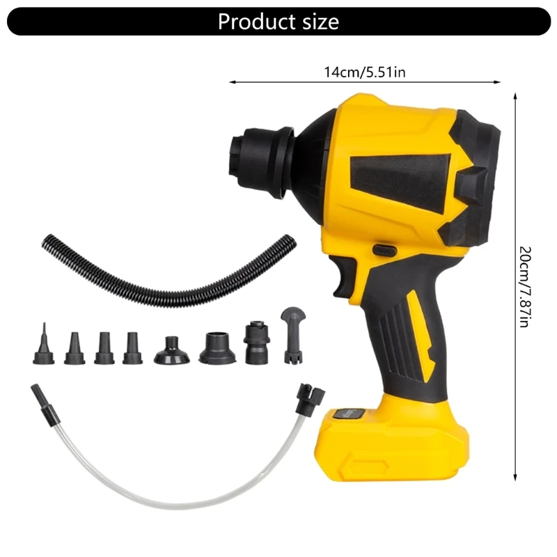 Y6gd handheld draadloze stofblazer met 8 nozzles flexibele buisbrede toepassing