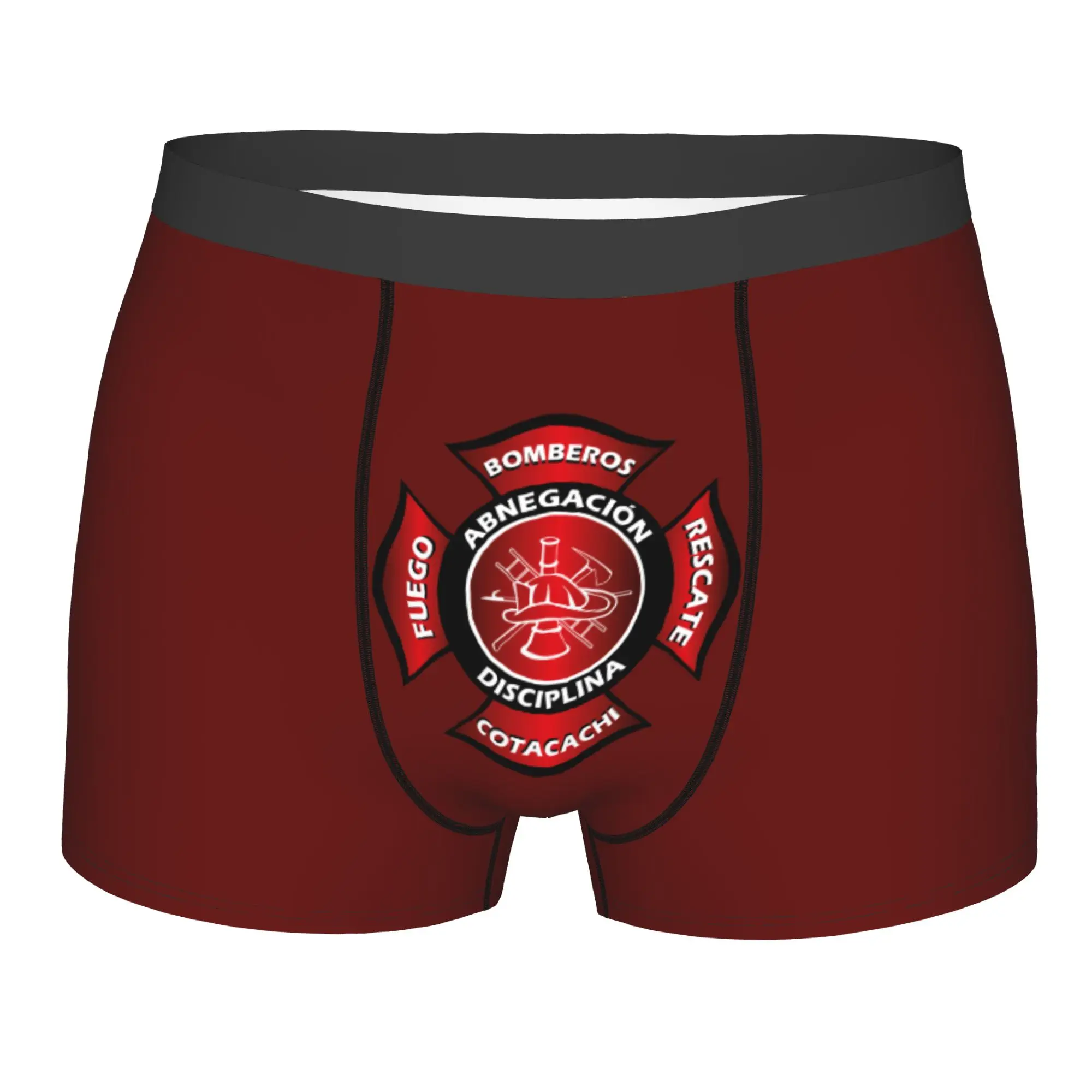 Custom Bomberos Firefighter Underwear Men Printed Fireman Fire Rescue Boxer Briefs Shorts Panties Soft Underpants