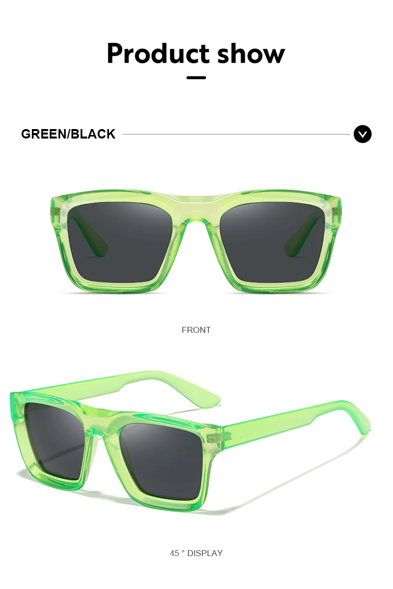 2026 DML Neue Mode Damen Luxusmarke Quadratische Sonnenbrille Vintage Hochwertige Farbige Polarisierte Schutzbrille UV400 – Detail 11