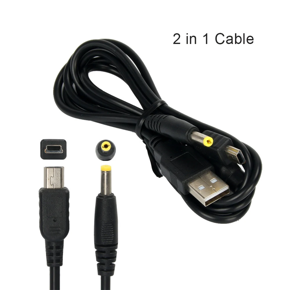 

for PSP 3000 2000 1000 Charging Cable Data Transfer Cord 1.2M 2 in 1 USB Power Supply Wire Charger Extend Line Game Accessory