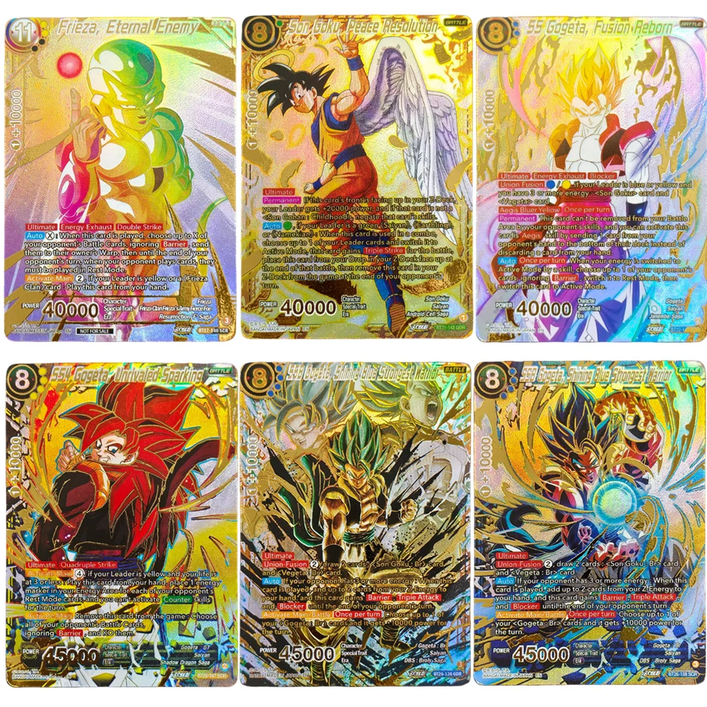 Cartão de Jogo de Anime da Coleção Proxy Dragon Ball Super Masters BT7 BT9 BT20 BT22 BT25 BT26 BT27 TB1 Son Goku Peace Resolution SPR