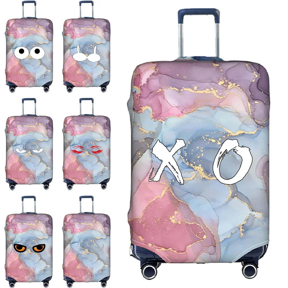 Suitcase Covers Portable Trolley Box Cover Suit for 18-32 Inch Bag Elastic Dust Cover Travel Accessories Chest Pattern Series