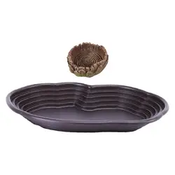Reptile Bathing Dish Tortoise Feeder Amphibians Habitat Reptile Water Food Bowl Feeding Dish for Bearded Dragons Turtle