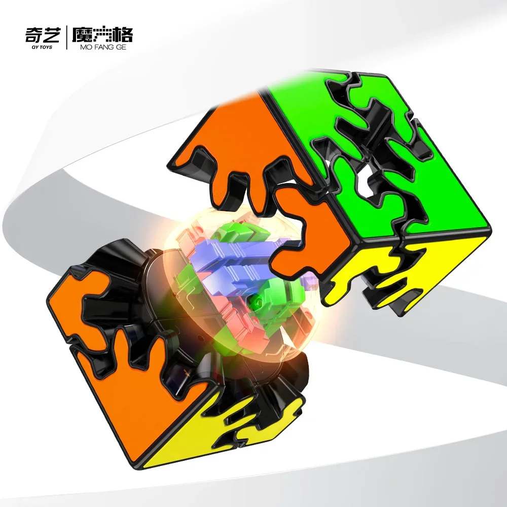 [Cube Crazy] QIYI Gear Shift Cube 2X2 Magic Speed Cube Stickerless Professional Fidget Toys QiYi 2X2 Gear Shift Ball