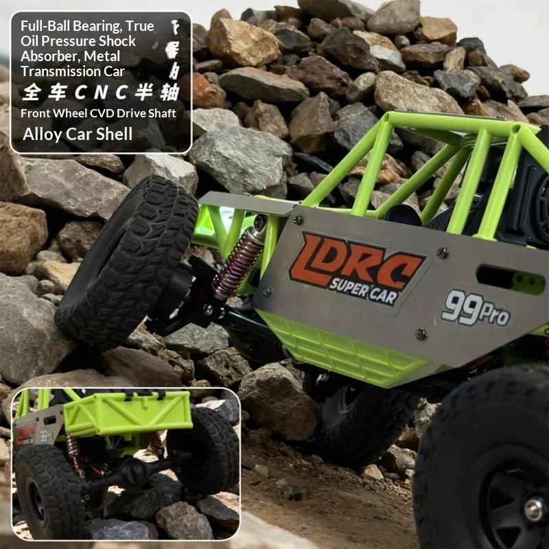 LDRC LD18499Pro 1/18 4WD RC Crawler Car Simulation Off Road Climbing Vehicle Metal Chassis All Terrain Electric Remote Control