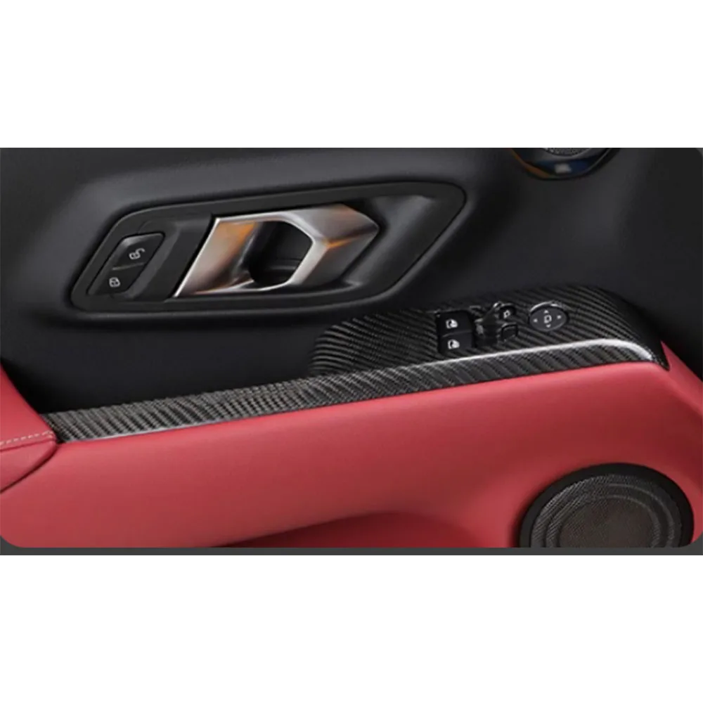 

Carbon Fiber Car Window Lift Switch Modification for Toyota Supra A90 2019+ FRP Stickers BodyKit Decoration Interior Accessories
