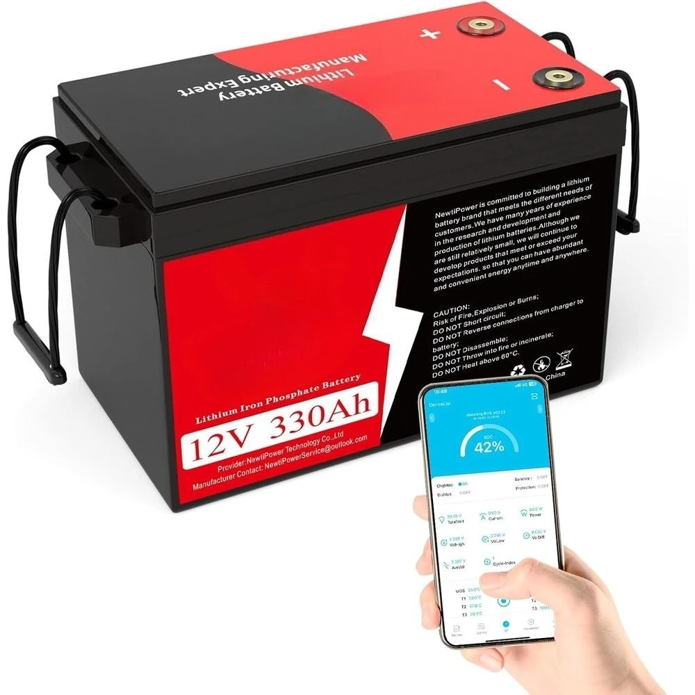

12V 330Ah Small-Volume LiFePO4 Lithium Battery,200A BMS,10000+ Deep Cycle Lithium Iron Phosphate Battery Great for Winter Power