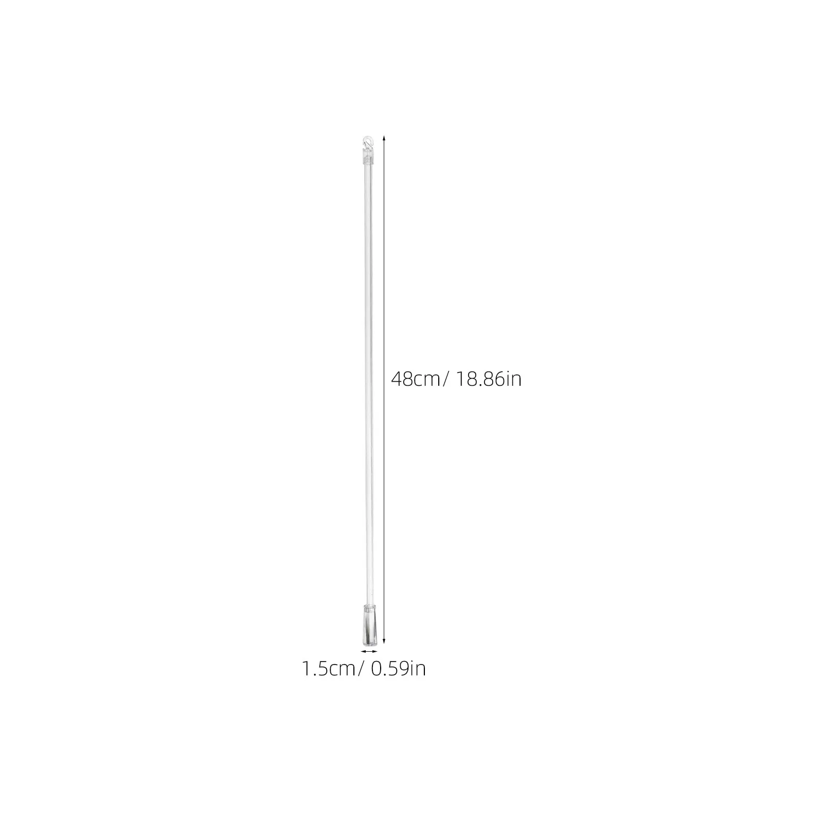 Transparent Curtain Pull Rod Blind Opener Clear PP Material Long Window Blind Tilt Stick for Shades Accessories 19 Inch