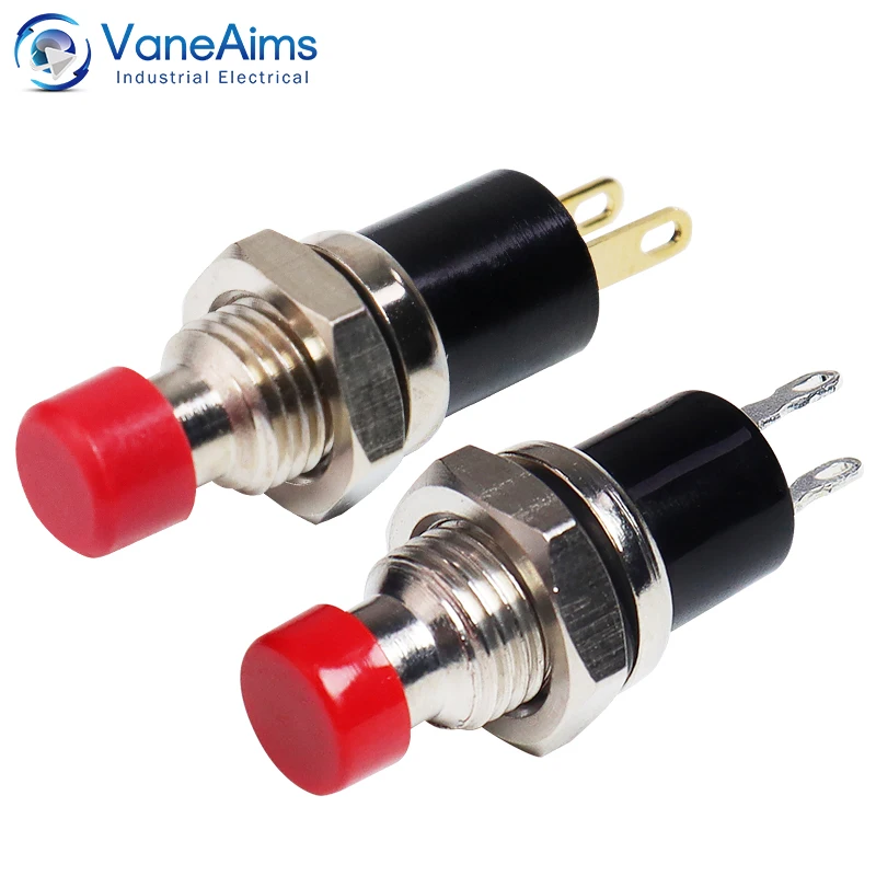 

7mm Mini Push Button Switch with Fixation Momentary Self-locking Latching Micro Buttons Switches 2 pins 1NO 1NC 3A/125V 1A/250V