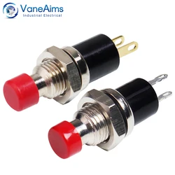 7mm Mini Push Button Switch with Fixation Momentary Self-locking Latching Micro Buttons Switches 2 pins 1NO 1NC 3A/125V 1A/250V