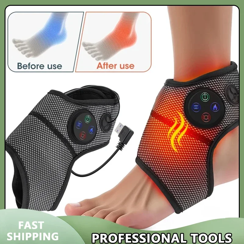 

Электрический массажер для лодыжки ног, многофункциональный умный давление воздуха с вибрацией и горячим компресом для релаксации и поддержки